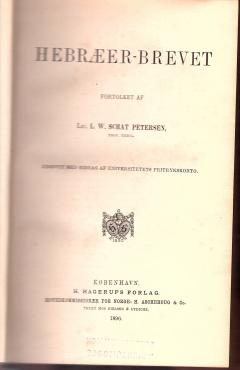 Hebræerbrevet, 1896