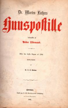 Dr. Morten Luthers Huuspostille (1868)