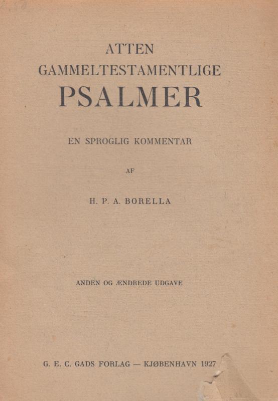 Atten gammeltestamentlige psalmer