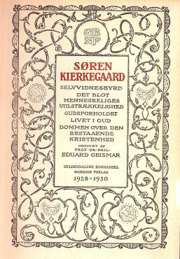 Søren Kierkegaard Selvvidnesbyrd