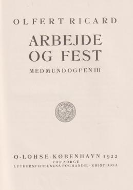 Arbejde og fest (Med mund og pen III)