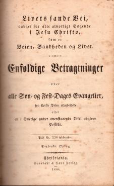 Livets Sande Vei / postille (1884)