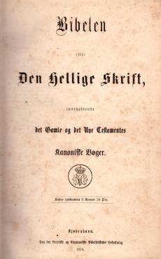 Bibelen (1874) ¤