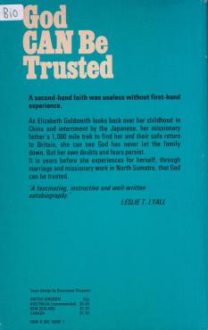 God Can Be Trusted