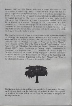 God, People and Power in Malawi