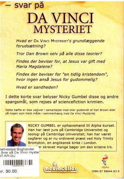 svar på Da Vinci mysteriet (ny bog)