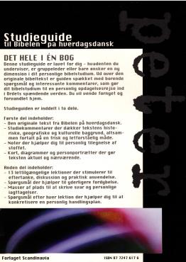 Studieguide til Bibelen på hverdags dansk Peters / Judas brevene