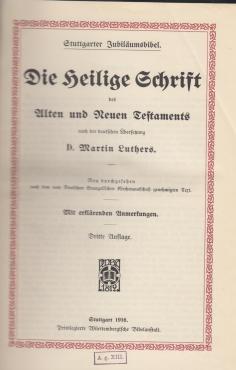 Stuttgarter Jubiläumsbibel (1916) ¤