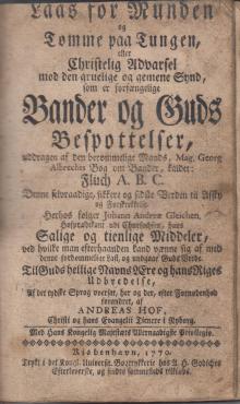 Laas for Munden og Tømme paa Tungen (1770) ¤