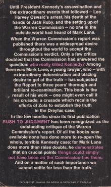 Rush to Judgment