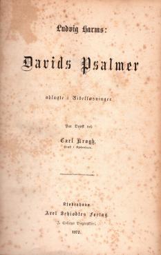 Davids Psalmer udlagte i Bibellæsninger (1872)
