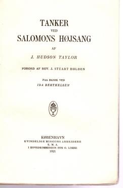 Tanker ved Salomons Højsang