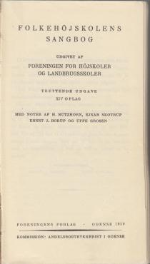 Folkehöjskolens sangbog, 13. udgave
