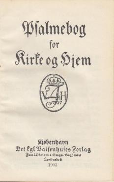 Psalmebog for kirke og hjem (1903)