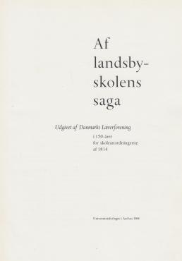 Af landsbyskolens saga
