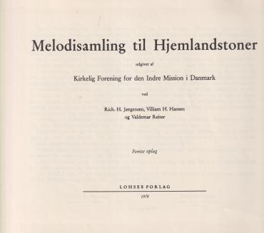 Melodisamling til Hjemlandstoner