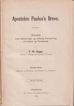 Apostlen Paulus´s Breve bind I og II