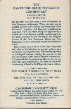 The Cambridge Greek Testament Commentary: The Gospel according to St Mark