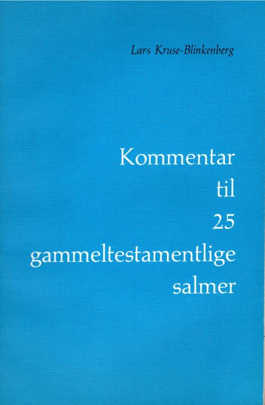 Kommentar til 25 gammeltestamentlige salmer
