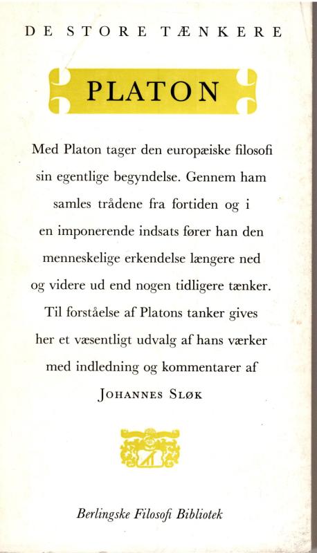 De store tænkere Platon