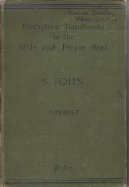 Rivingtons Handbooks to the Bible and Prayer Book: St John