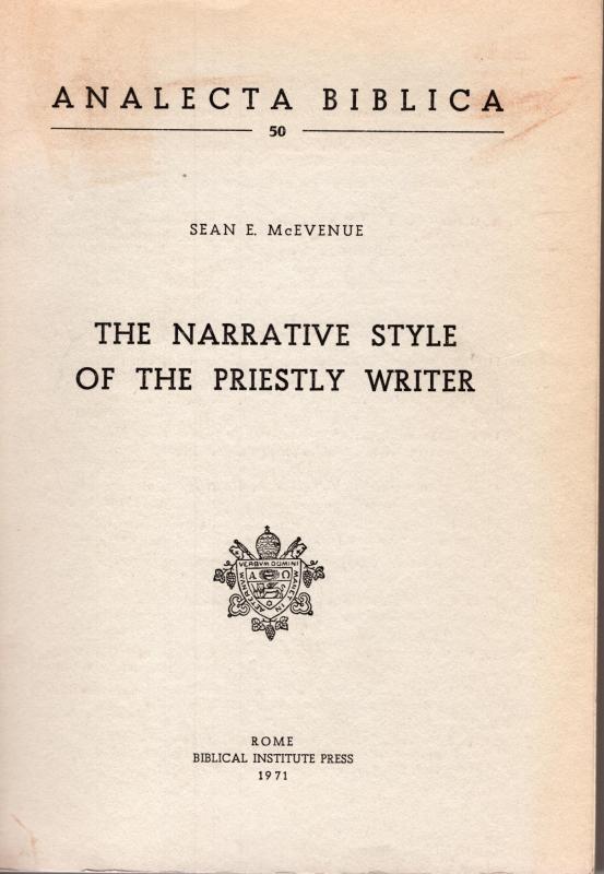 The Narrative Style of the Priestly Writer