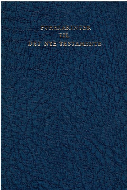 Forklaringer til Det Nye Testamente