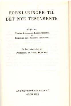 Forklaringer til Det Nye Testamente