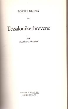 Bibelverket - Tessalonikerbrevene
