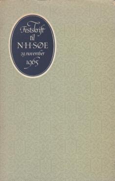 Festskrift til N.H.Søe 29. november 1965