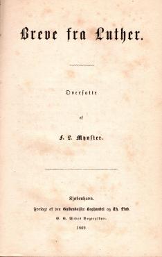 Breve fra Luther. 1869