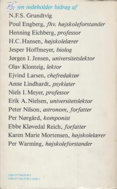 En debatbog om Grundtvigs videnskabssyn og vor tid