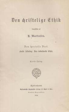 Den christelige ethik, 1894
