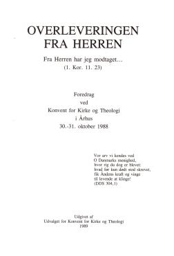 Overleveringen fra Herren