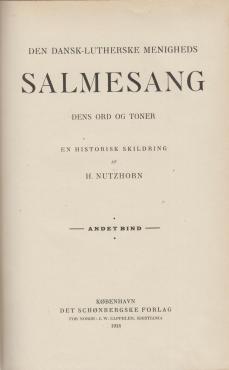 Den dansk-lutherske menigheds Salmesang. 2 bind
