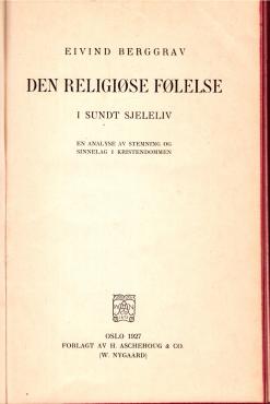 Den religiøse følelse i sundt sjeleliv