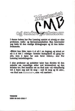 Mysteriet CMB og andre prekener