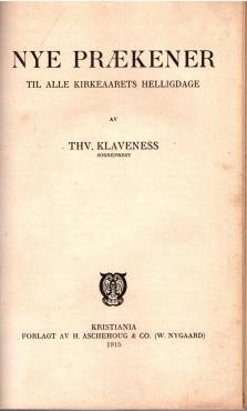 Nye prækener