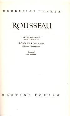 Rousseau - Udødelige tanker