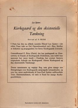 Kierkegaard og den eksistentielle Tænkning