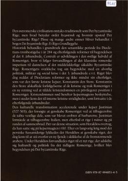 Det Byzantinske rige : et riges grundlæggelse