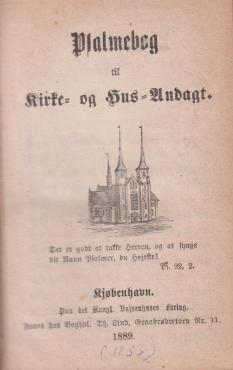 Psalmebog til kirke- og huus-andagt (1889)