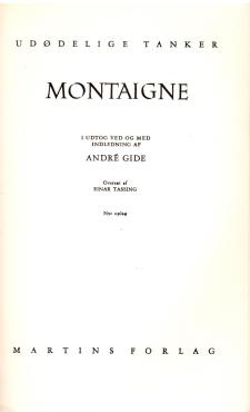 Montaigne - Udødelige tanker