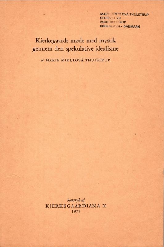 Kierkegaards møde med mystik gennem den spekulative idealisme