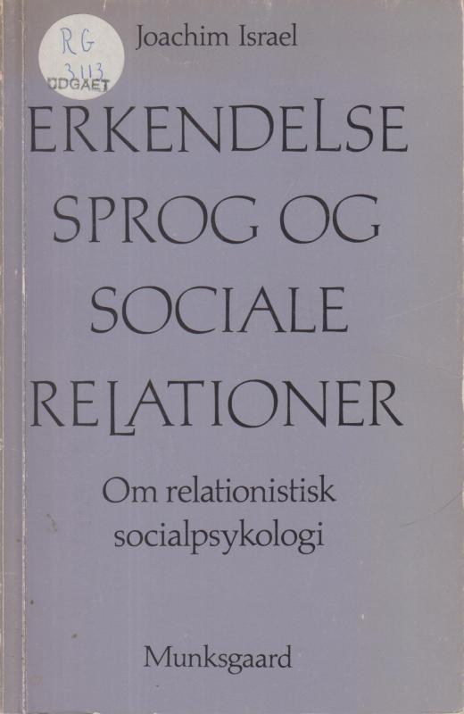 Erkendelse sprog og sociale relationer