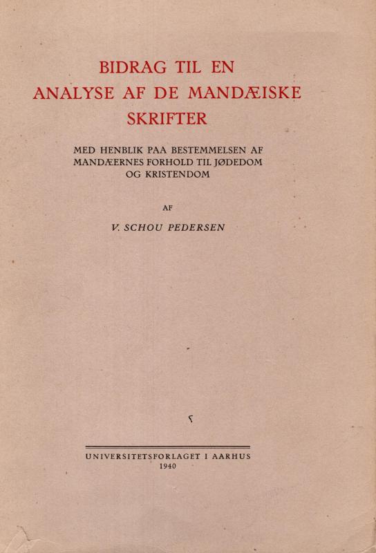 Bidrag til en analyse af de mandææiske skrifter