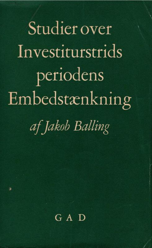 Studier over Investiturstrids periodens Embedstænkning