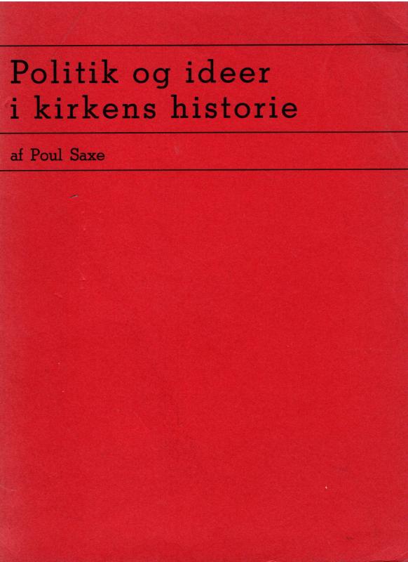 Politik og ideer i kirkens historie