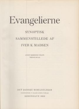 Evangelierne, synoptisk sammenstillede (1969)