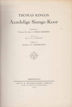 Thomas Kingos aandelige Sjunge-koor (1931)